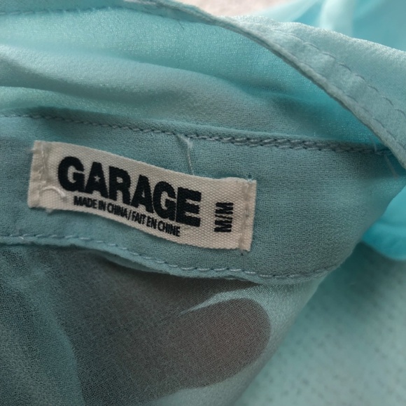 Garage medium size sheer crop top, buttons, and tie, good with shorts, skirt - Picture 5 of 6